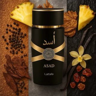 Perfume Asad Lattafa Negro y Dorado