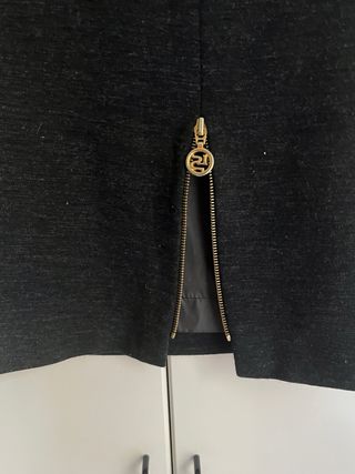 Gonna Luisa Spagnoli grigio scuro con zip