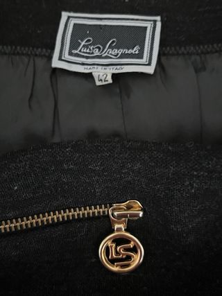 Gonna Luisa Spagnoli grigio scuro con zip