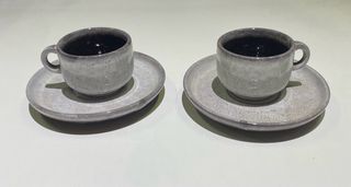 Set tazzine e zuccheriera e vassoio in ceramica