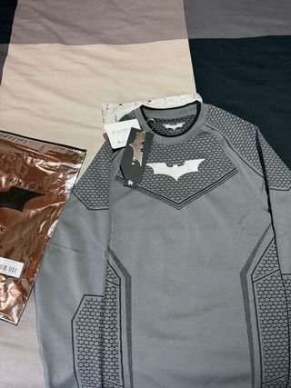 Camiseta compresión YOUNGLA Batman Gris Plata
