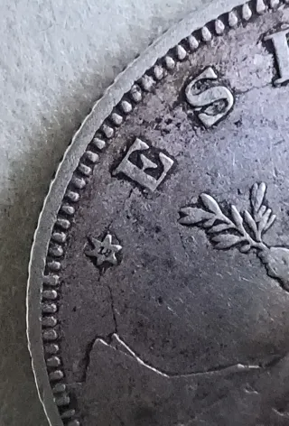 Moneda 2 Pesetas 1869 España Variante 68* RARA