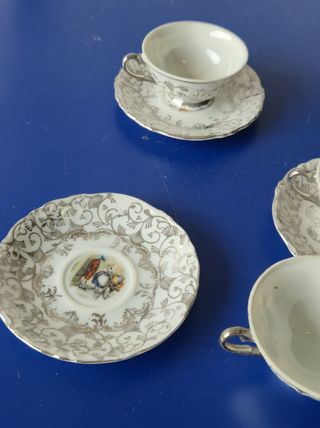 Set di 3 Tazzine con Piattini Vintage Bavari