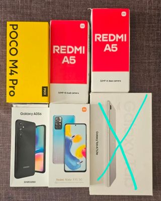 Lotto di scatole per cellulari Samsung Xiaomi