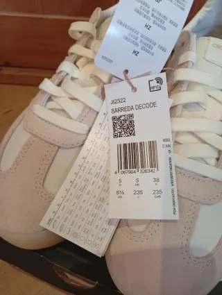 Zapatillas Adidas Mujer Talla 38 Rosa/Blanco