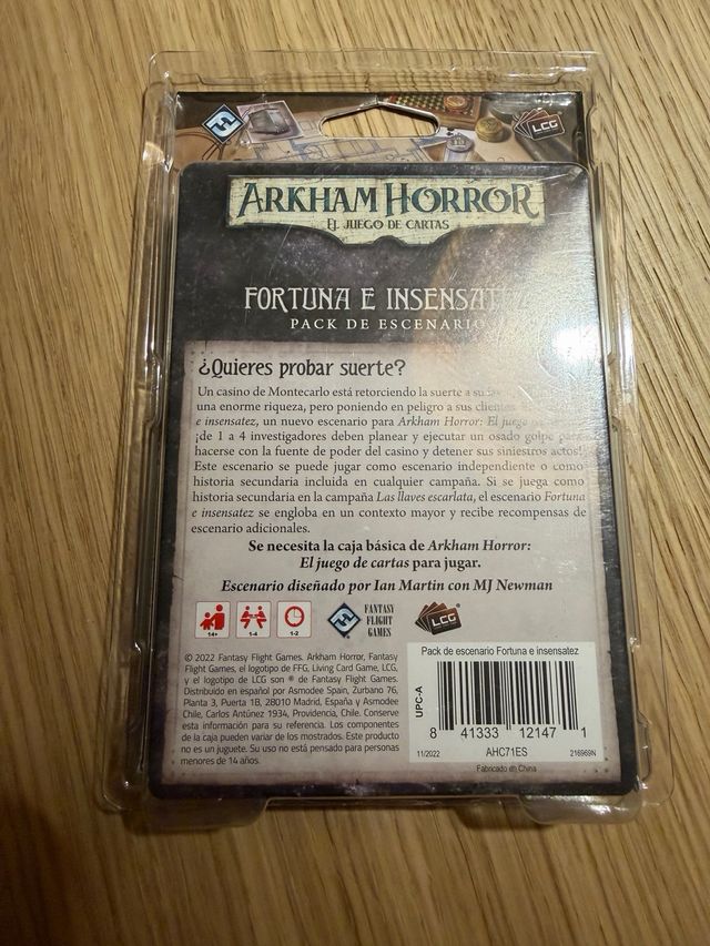 Arkham Horror El Juego de Cartas: Fortuna e Insens