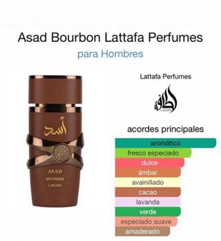Perfume Asad Bourbon Lattafa Marrón Dorado