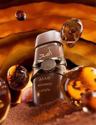 Perfume Asad Bourbon Lattafa Marrón Dorado