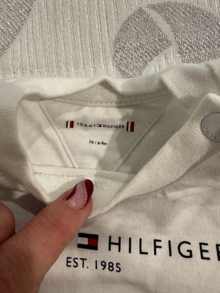 Camiseta Tommy Hilfiger manga larga blanca