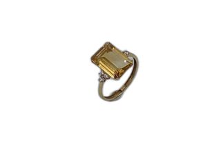 anillo oro 18k con piedra con circonita