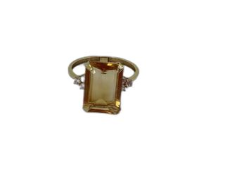 anillo oro 18k con piedra con circonita