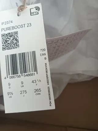 Zapatillas Adidas Pureboost 23 Blancas. Originales