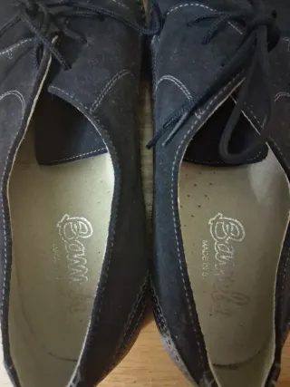 Zapatos de ante azul mujer