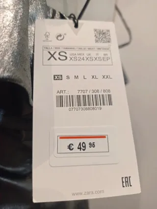 Vestido volumen Zara.XS