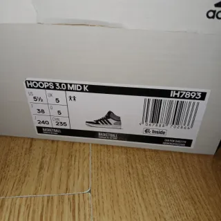 Adidas Hoops 3.0 MID K Talla 38 Nuevas