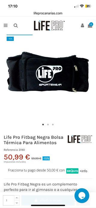 Bolsa térmica Life Pro Sportswear