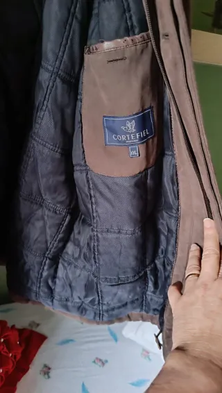 Abrigo Corte Fiel Hombre XXL Marrón Negro