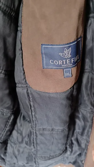 Abrigo Corte Fiel Hombre XXL Marrón Negro