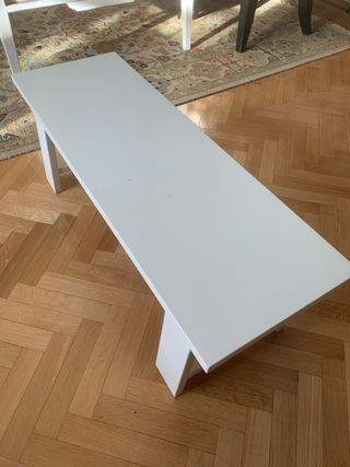 Tavolo e panca in legno bianco Ikea