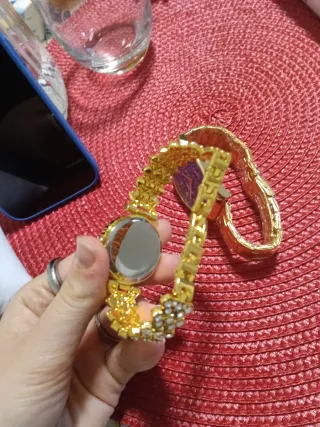 Set Relojes Hombre y Mujer Oro Azul