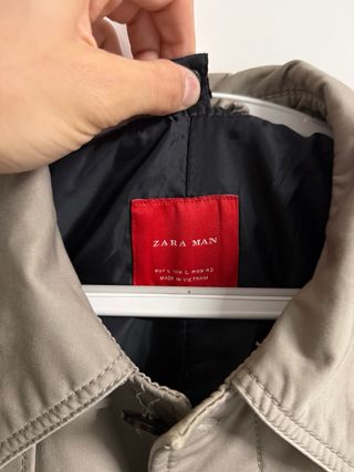 Trench beige uomo Zara