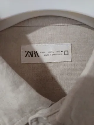 Camisa Zara L Beige