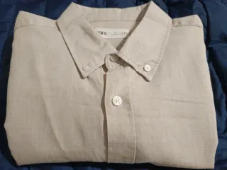 Camisa Zara L Beige