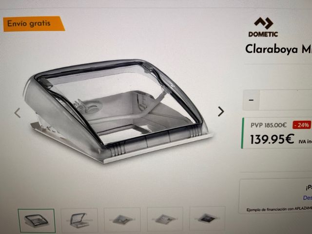 Cúpula Dometic Mini Heki 40x40