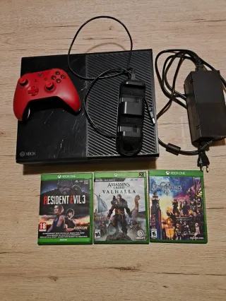 Xbox One Negra + 3 juegos + estación de carga