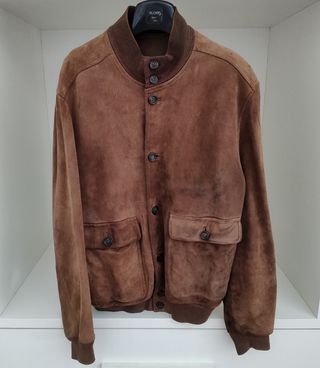 Giacca Zegna Pelle Marrone Uomo