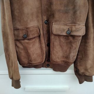 Giacca Zegna Pelle Marrone Uomo