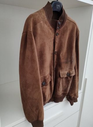 Giacca Zegna Pelle Marrone Uomo