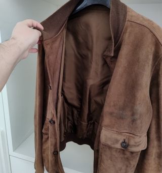 Giacca Zegna Pelle Marrone Uomo