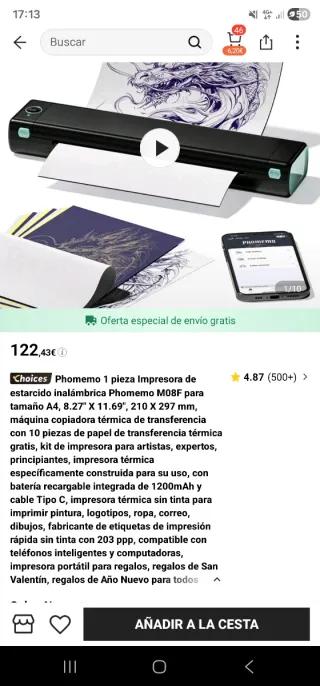 Impresora Térmica Phomemo M08F