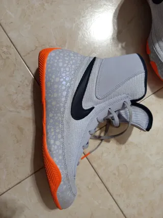 Botas Boxeo Nike Talla 41 Gris Naranja