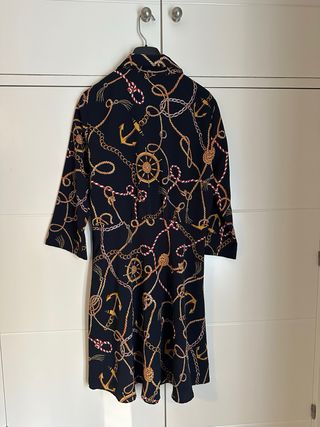Vestido Mango Estampado Náutico Talla M