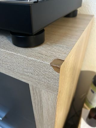 Cómoda 5 cajones madera y metal