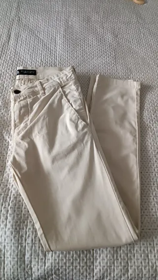 Pantalón chino Zara Man crudo talla 36