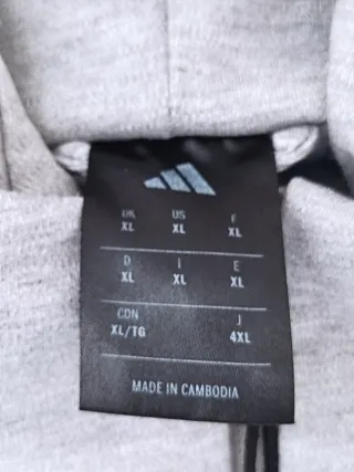 Sudadera Adidas Hombre Gris Talla L