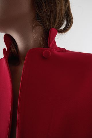 Traje chaqueta y pantalón terciopelo rojo