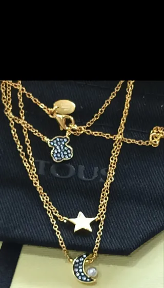 Collar Tous Dorado Oso Estrella Luna