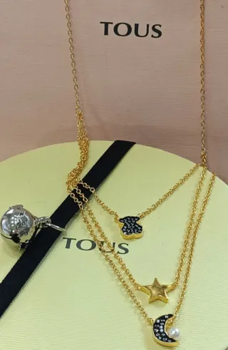 Collar Tous Dorado Oso Estrella Luna