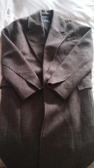 Abrigo Zara cuadros Vichy