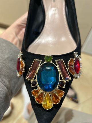 Salones Uterque Joya Negros Talla 38