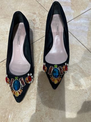 Salones Uterque Joya Negros Talla 38