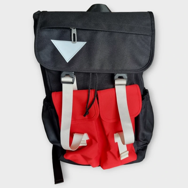 Mochila Unisex Adulto Negra y Roja