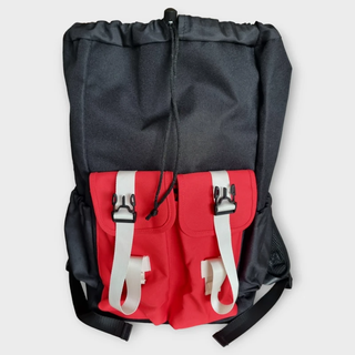 Mochila Unisex Adulto Negra y Roja