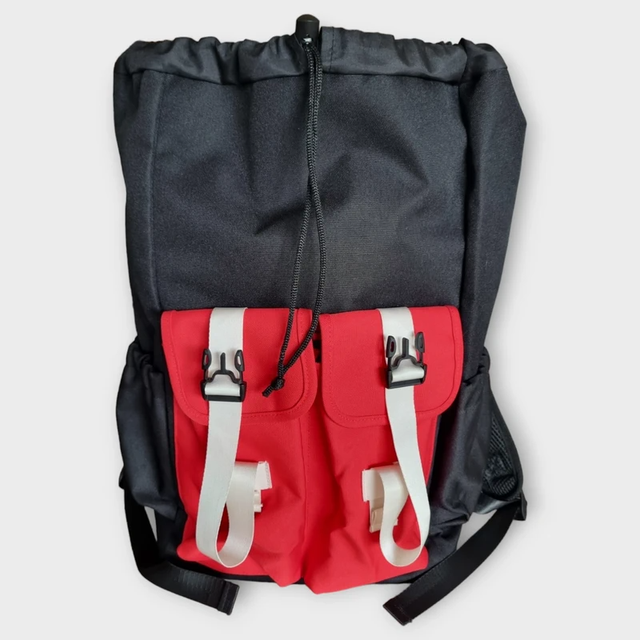 Mochila Unisex Adulto Negra y Roja