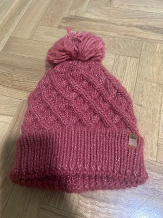 Conjunto gorro y braga rosa