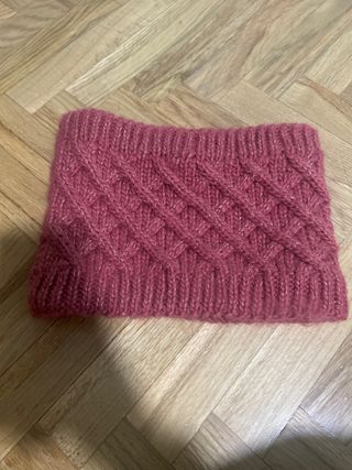 Conjunto gorro y braga rosa